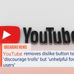 YouTube dislike button