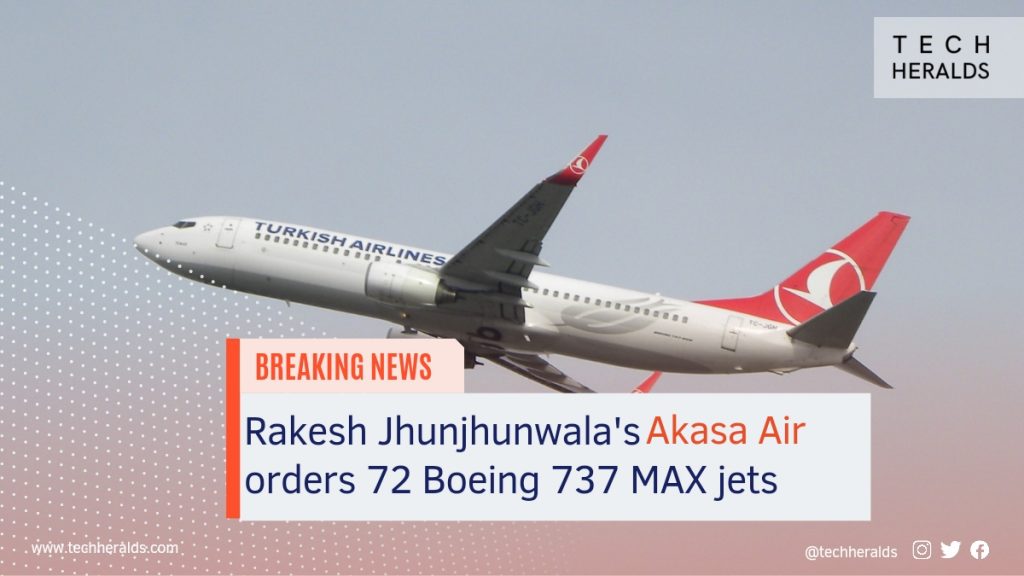 Rakesh Jhunjhunwala’s Akasa Air orders 72 Boeing 737 MAX jets