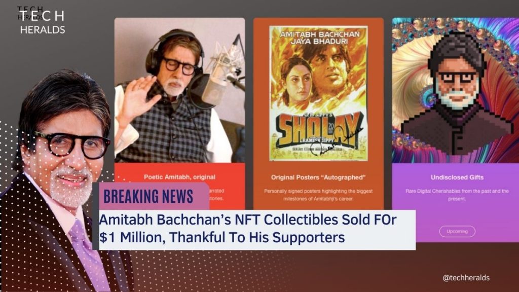 Amitabh Bachchan’s NFT Collectibles Sold FOr $1 Million, Thankful To His Supporters amitabh bachchan nft sold for $1 million