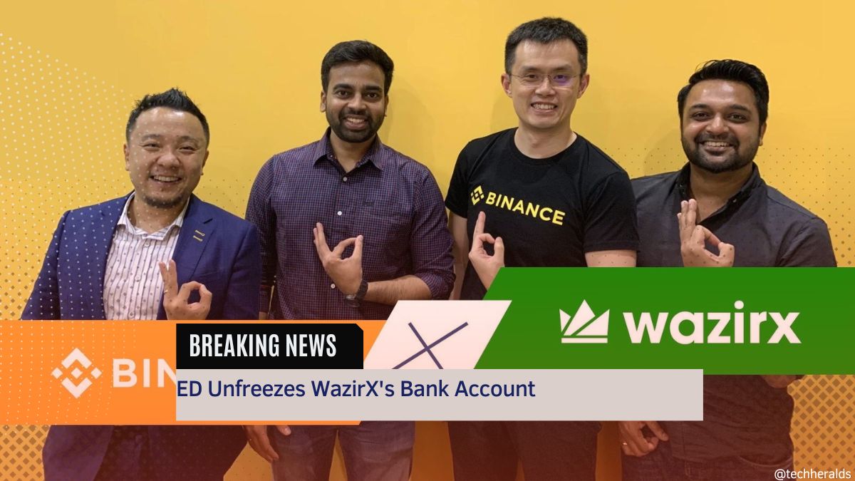 ED Unfreezes WazirX's Bank Account